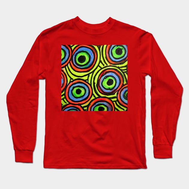 Abstract Fluoro 6 Long Sleeve T-Shirt by Heatherian